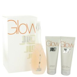 Glow Gift Set - 3.4 Oz Eau De Toilette Spray + 2.5 Oz Body Lotion + 2.5 Oz Shower Gel -- For Women